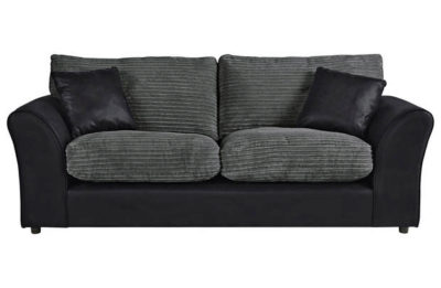 HOME New Bailey Large Jumbo Cord Sofa - Charcoal